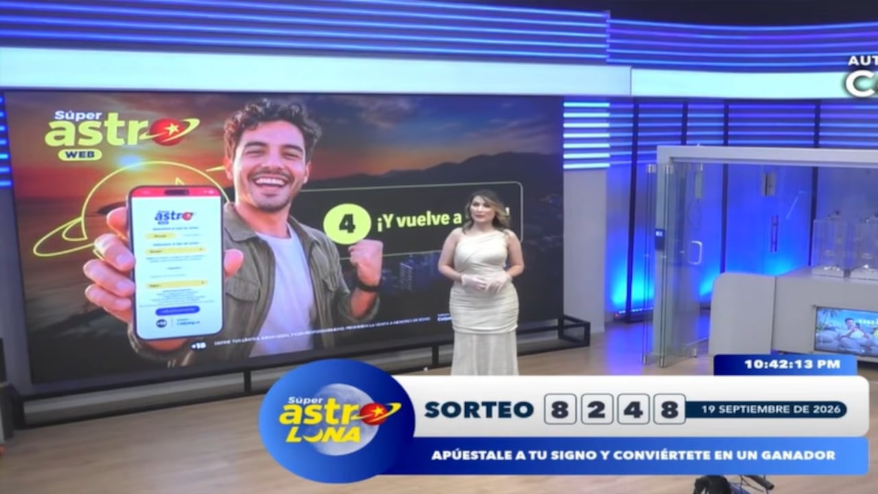 Resultados de Super Astro Luna del sorteo 8248, correspondiente al sábado 19 de septiembre