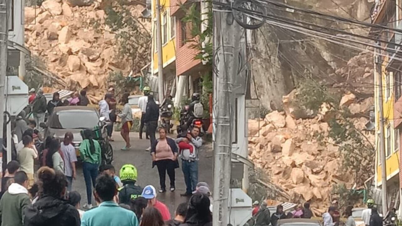 Deslizamiento de tierra en Usaquén, en Bogotá