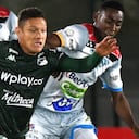 Javier Reina, jugador del Deportivo Cali, en el partido contra Fortaleza en Bogotá