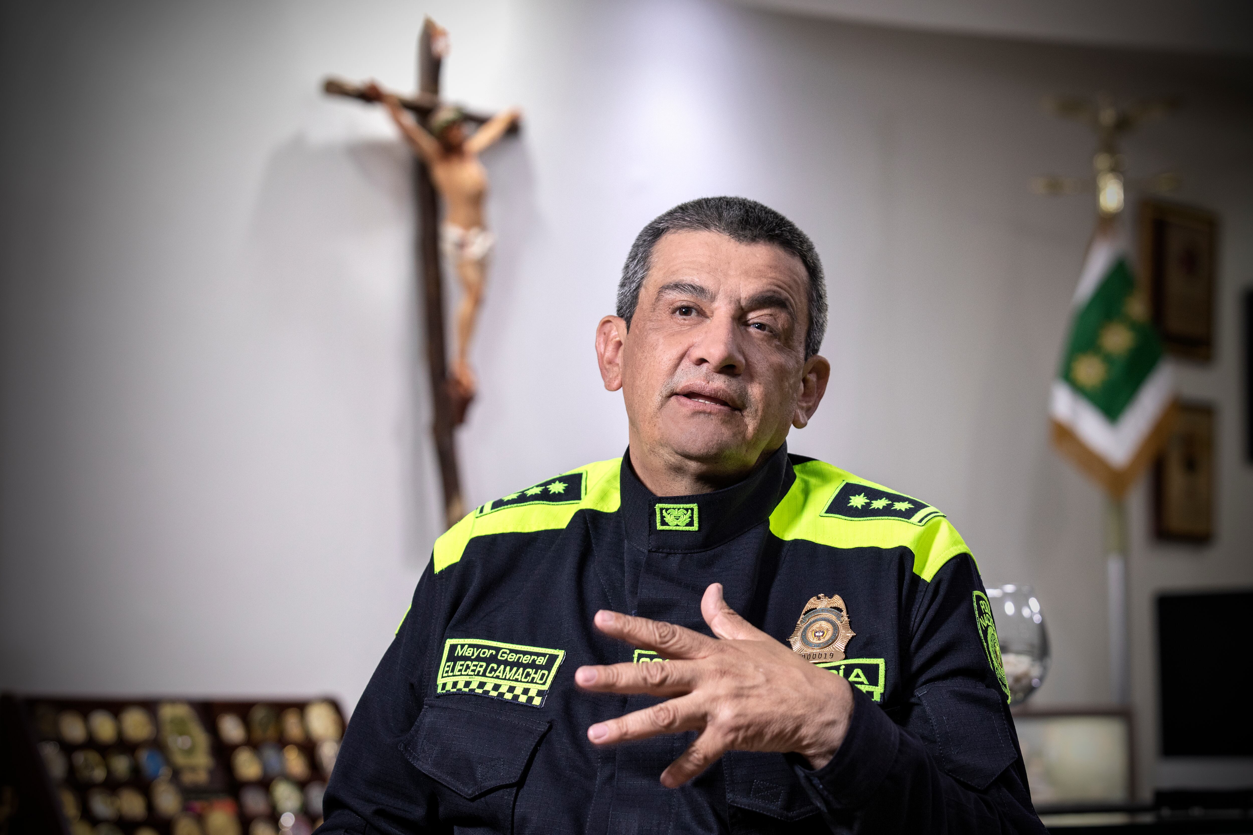 Mayor General Eliecer Camacho.
Comandante de la Policía Metropolitana de Bogotá