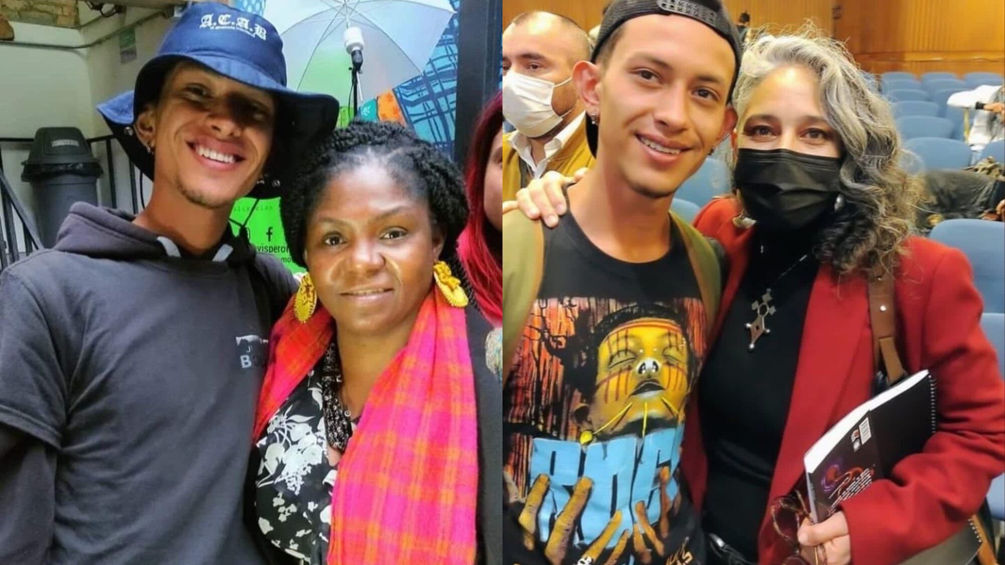 David Fernández Soler con Francia Márquez y la senadora María José Pizarro.