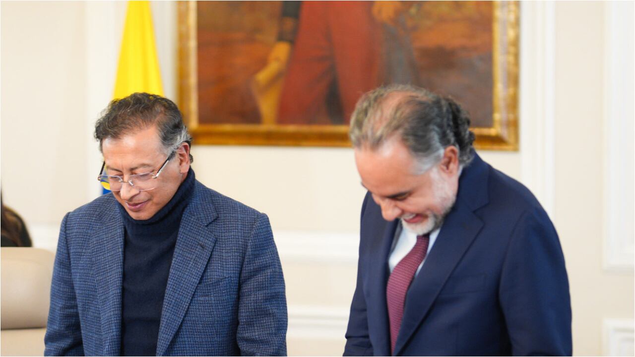 Gustavo Petro, presidente de Colombia, y Armando Benedetti, ministro del Interior
