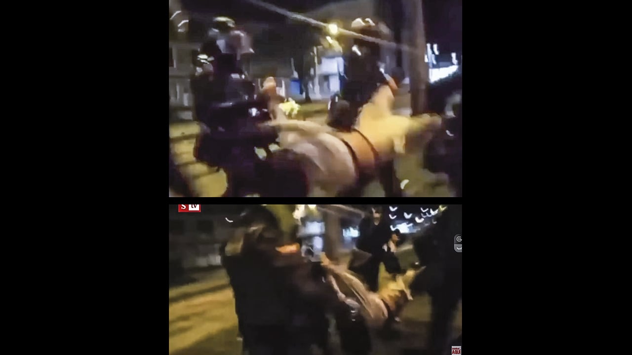 El video registró el traslado forzado de Alison en medio de las protestas de 2021.