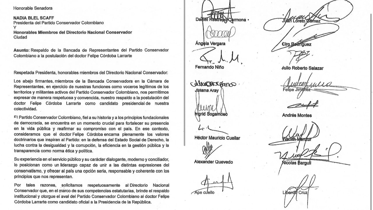 Respaldo conservadores Felipe Córdoba