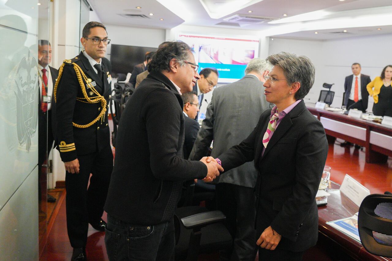 El presidente de la República, Gustavo Petro, y la alcaldesa de Bogotá, Claudia López, se reunieron este 24 de abril en la Casa de Nariño.