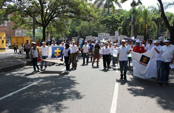 Así marcharon en Medellín. Fotografía: Juan Esteban Mejía / SEMANA