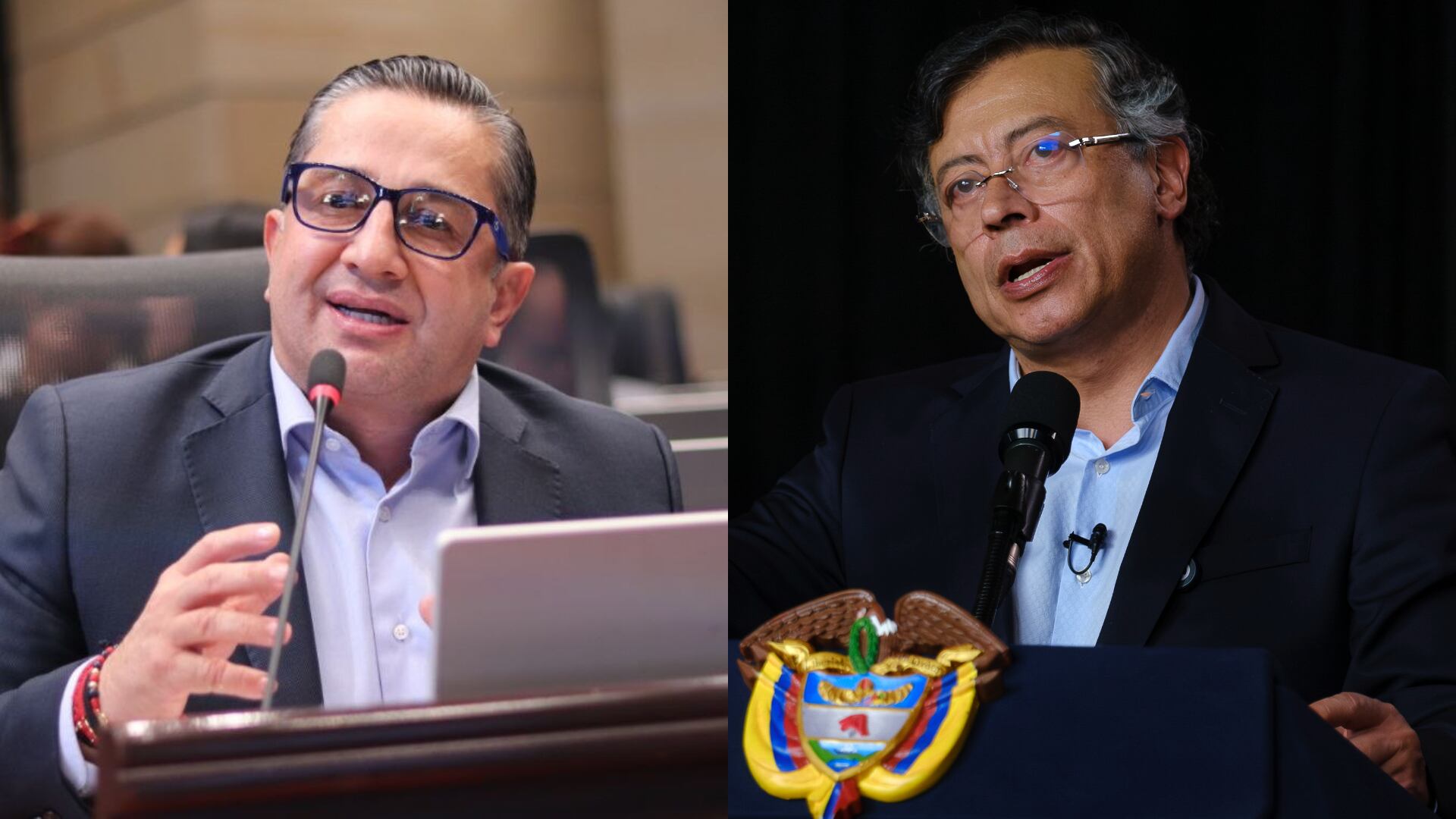 Julio César Triana y Gustavo Petro.
