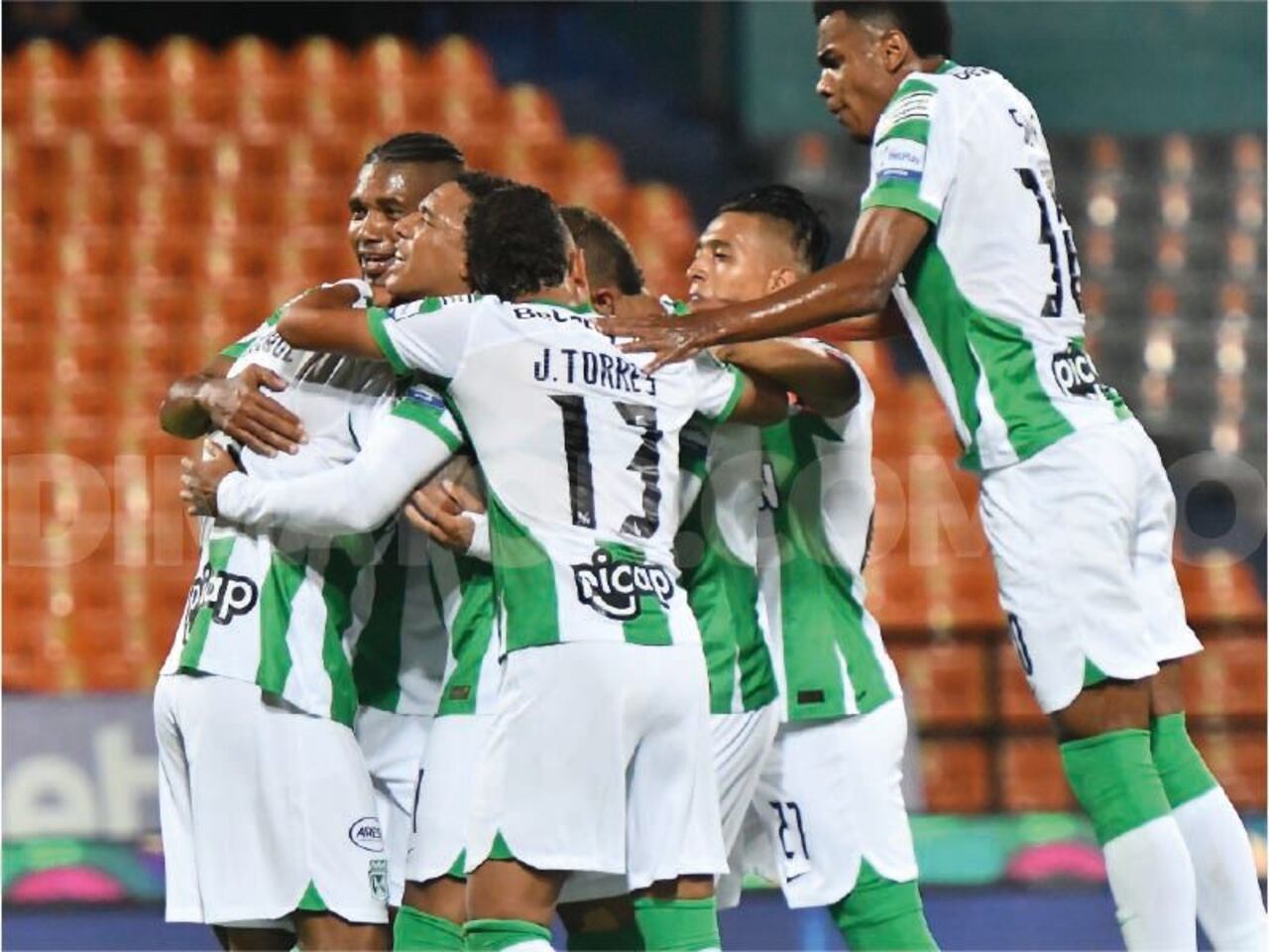 Los verdolagas llegaron a 22 puntos en la liga colombiana.