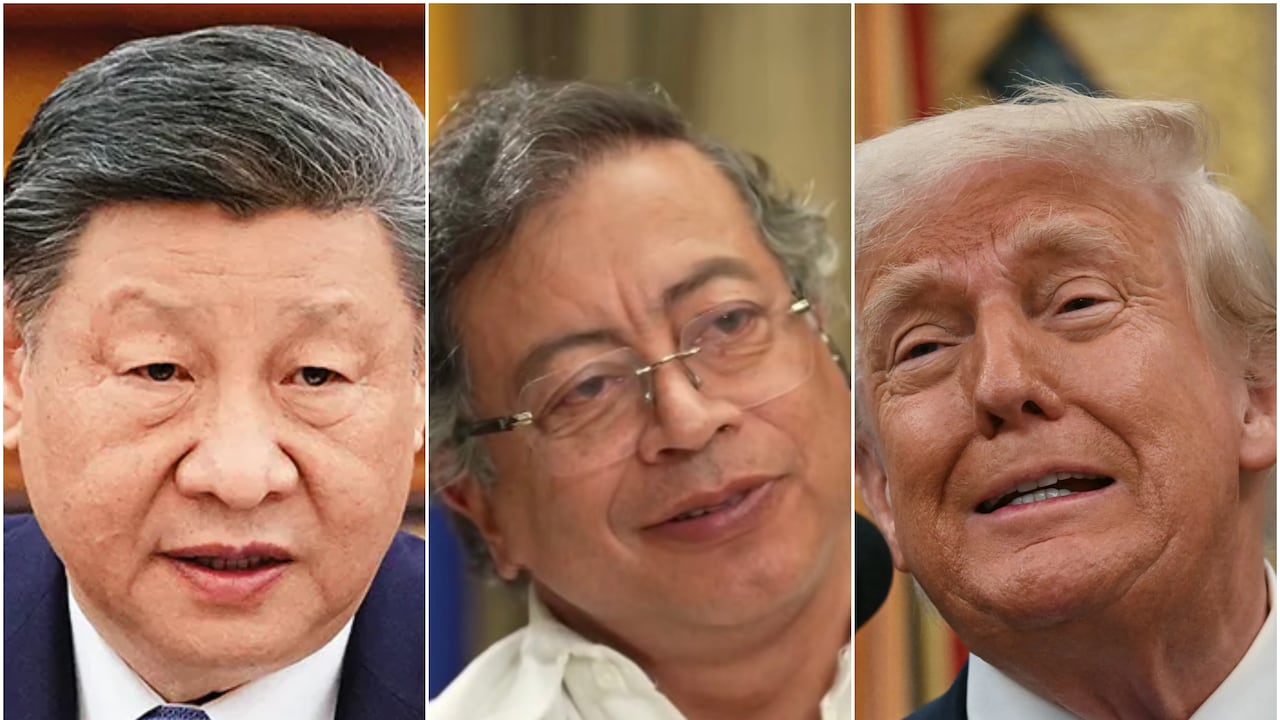 Xi Jinping, Gustavo Petro y Donald Trump