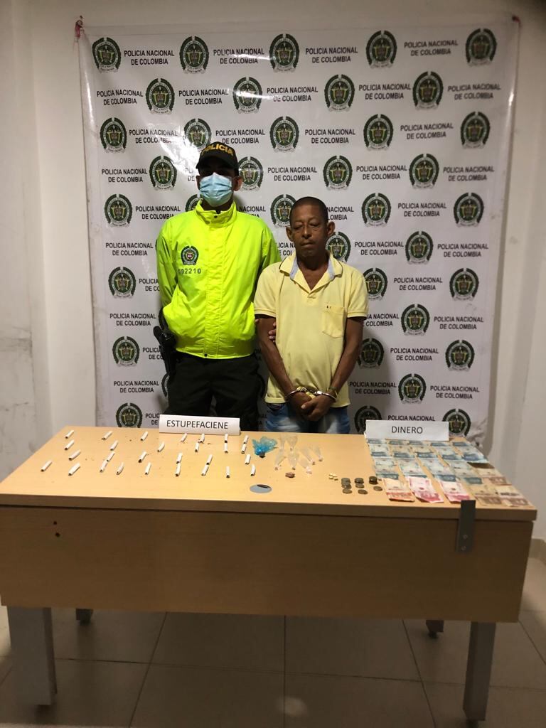 Uno de los capturados en el departamento de Sucre, autoridades aseguran que lo soprendieron con droga