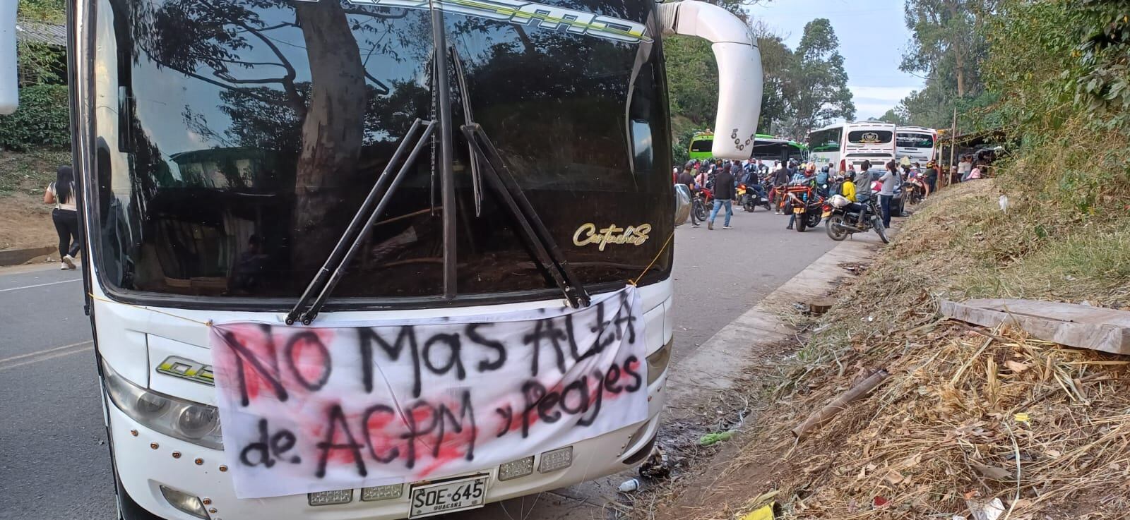 Popayán. Paro de camioneros.