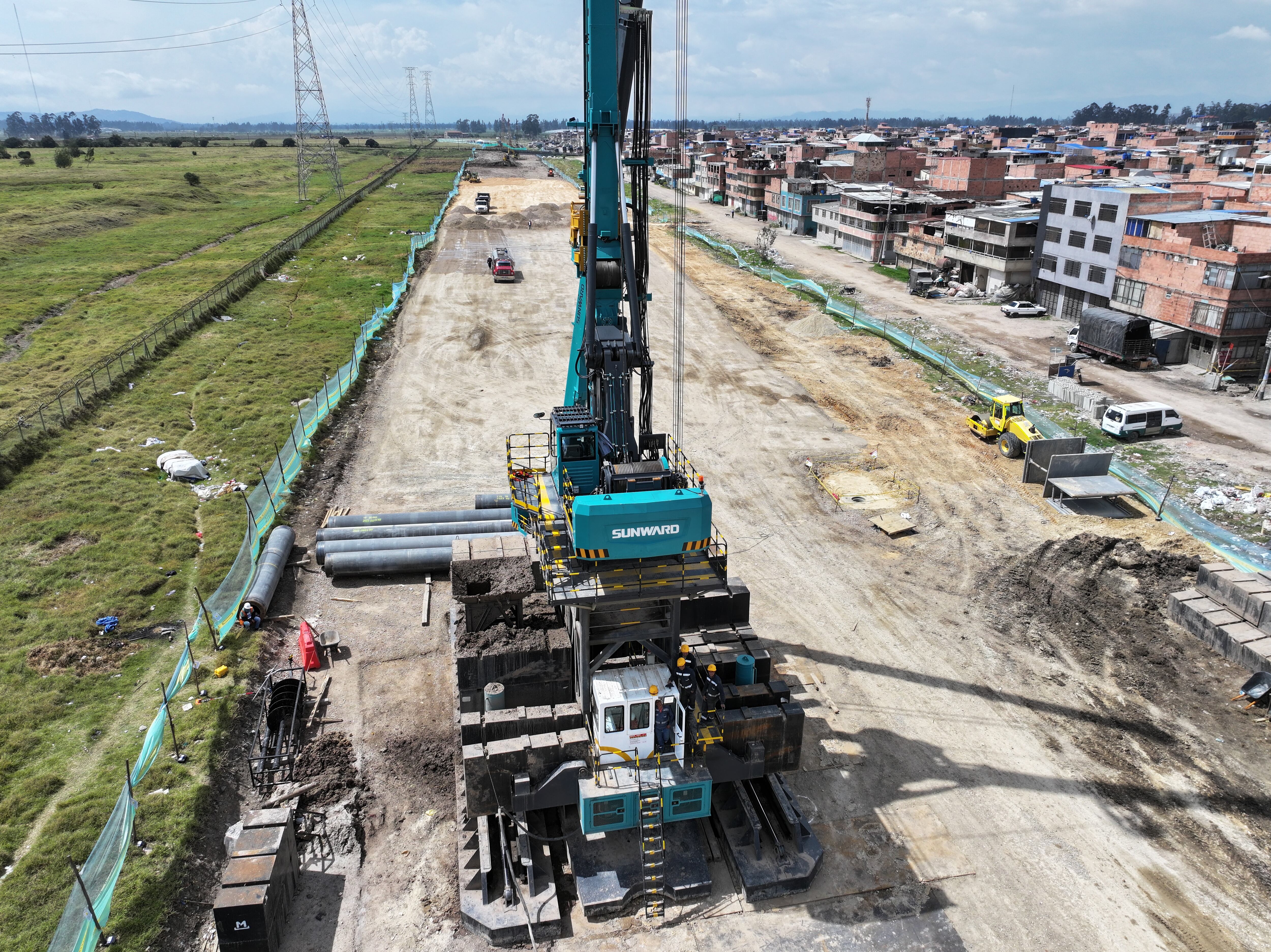 Fabricación de pilotes para el Metro de Bogotá