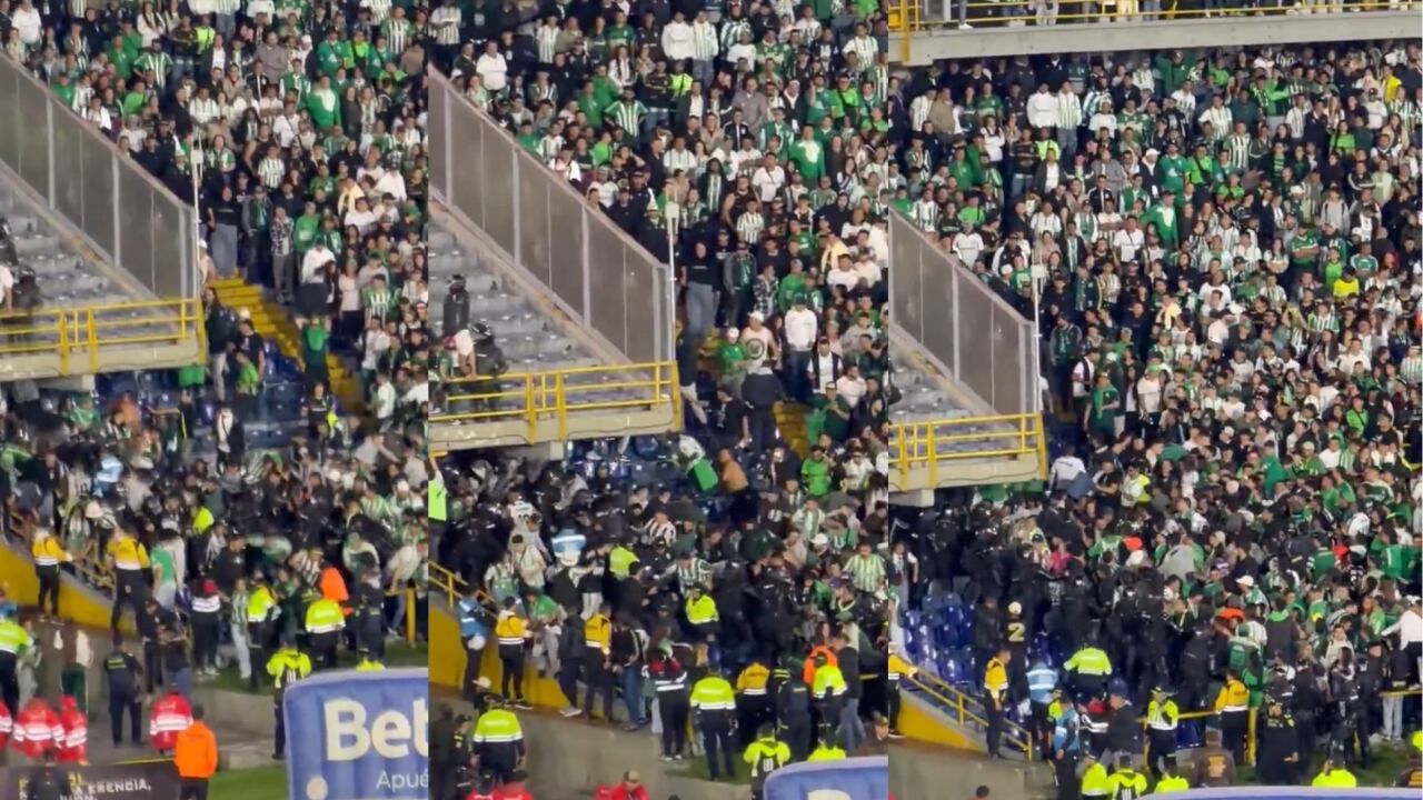 Inconvenientes en la tribuna visitante en el Campín - X (@Carito1929)