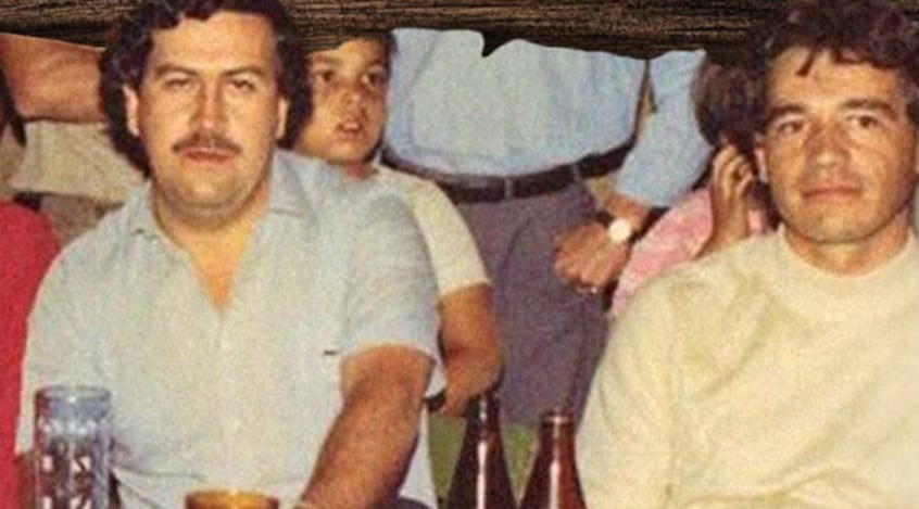 Pablo Escobar junto a Carlos Lehder.