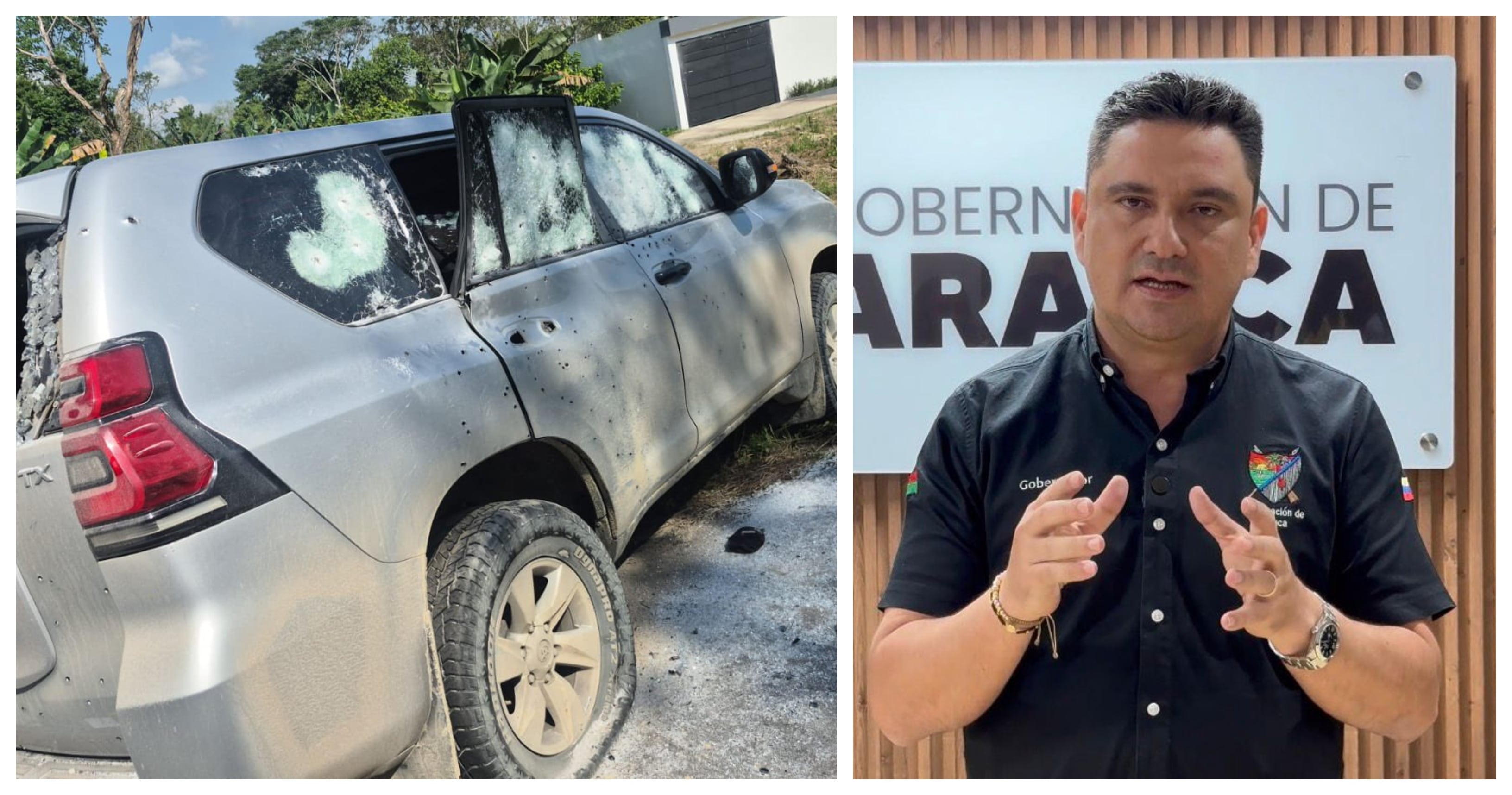 Gobernador de Arauca, Renso Martínez, se pronuncia por atentado a esquema de seguridad de senador Jairo Castellanos.