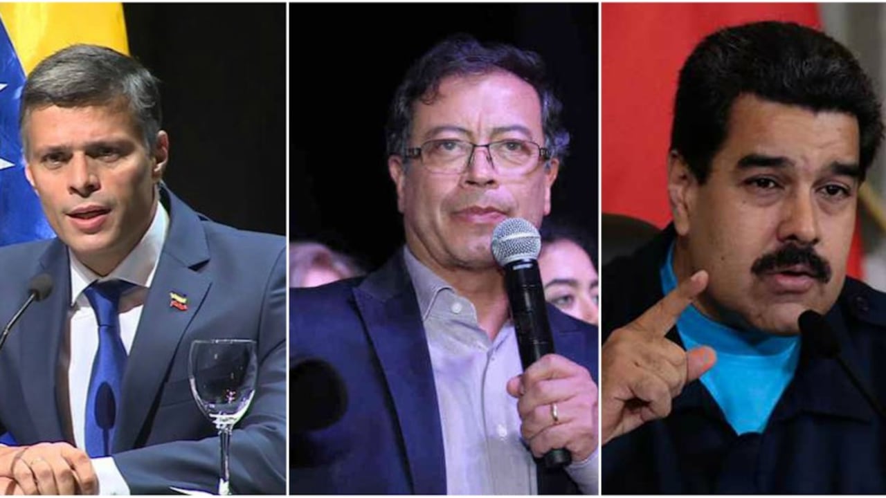 Leopoldo López, Gustavo Petro y Nicolás Maduro