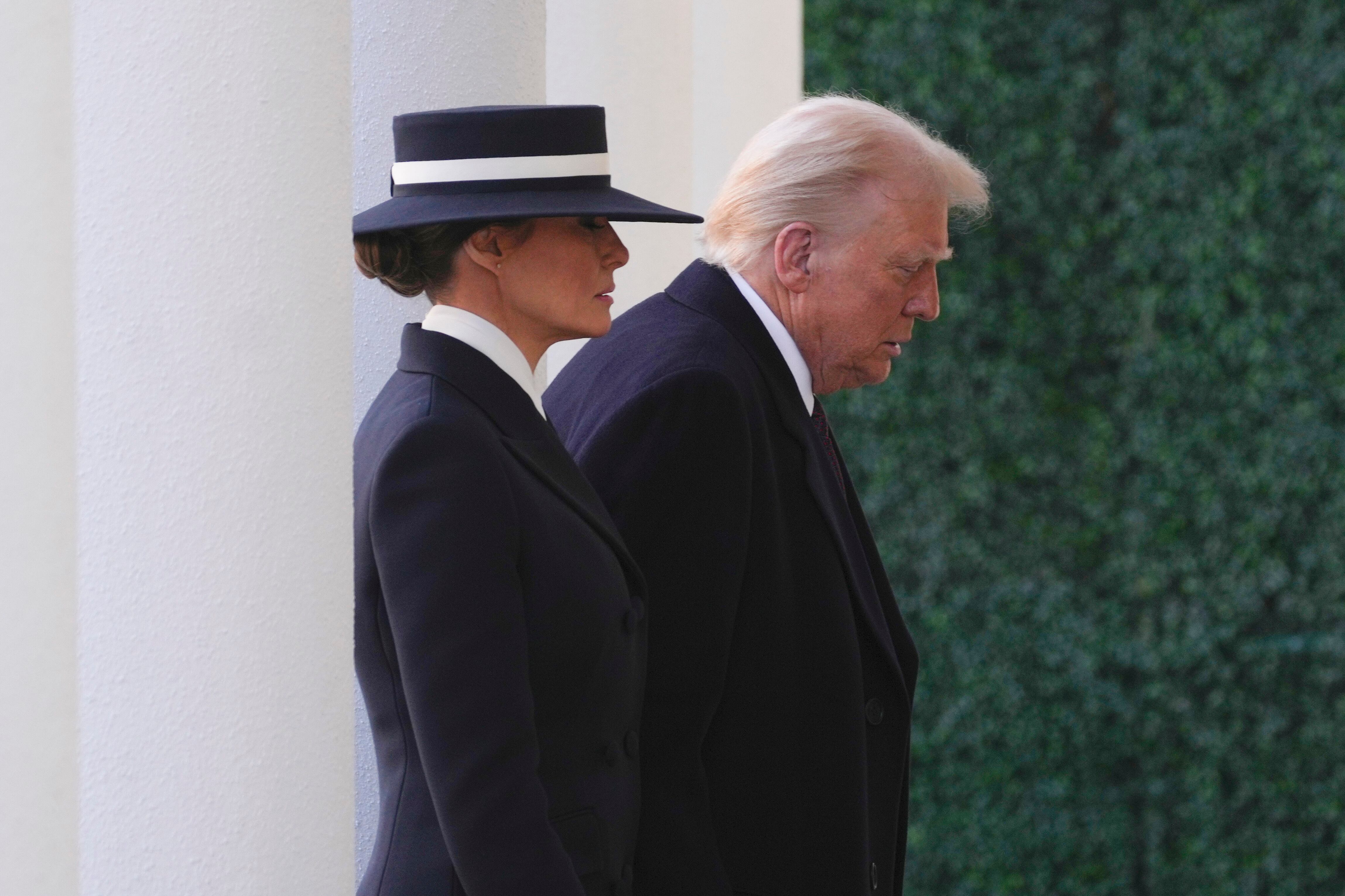 Donald Trump y su esposa Melania