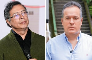 Gustavo Petro y Mauricio Salazar, alcalde de Pereira.