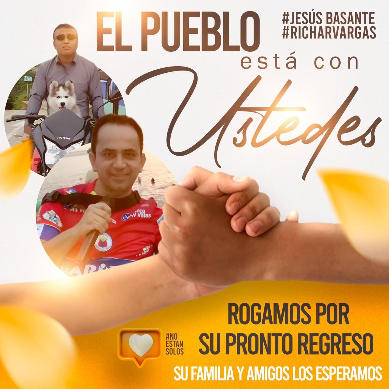 Richard Vargas y Jesús Basante, secuestrados en Nariño adportas de las elecciones del domingo, 29 de octubre.