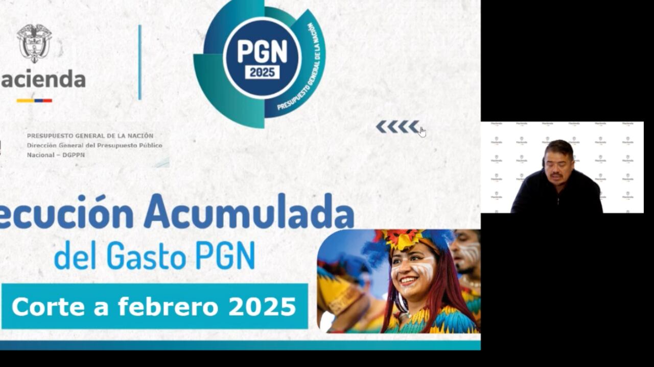 Ejecución presupuestal en febrero 2025