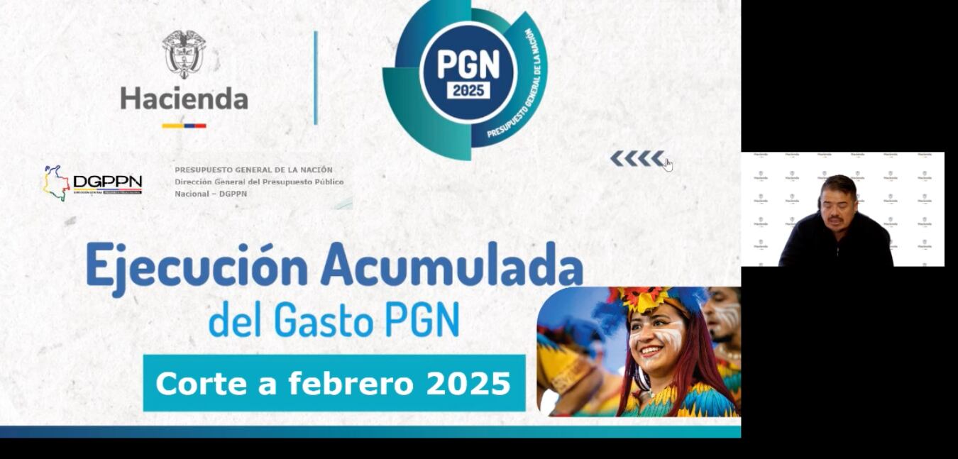 Ejecución presupuestal en febrero 2025