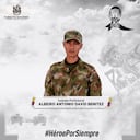 Albeiro Antonio David Benítez, militar que murió tras enfrentamientos contra el Clan del Golfo en Urrao, Antioquia.