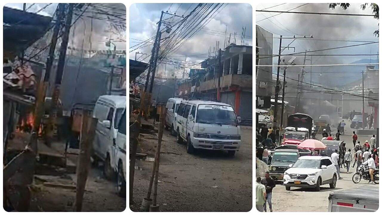 Atentado en Morales, Cauca, este lunes 24 de febrero de 2025.
