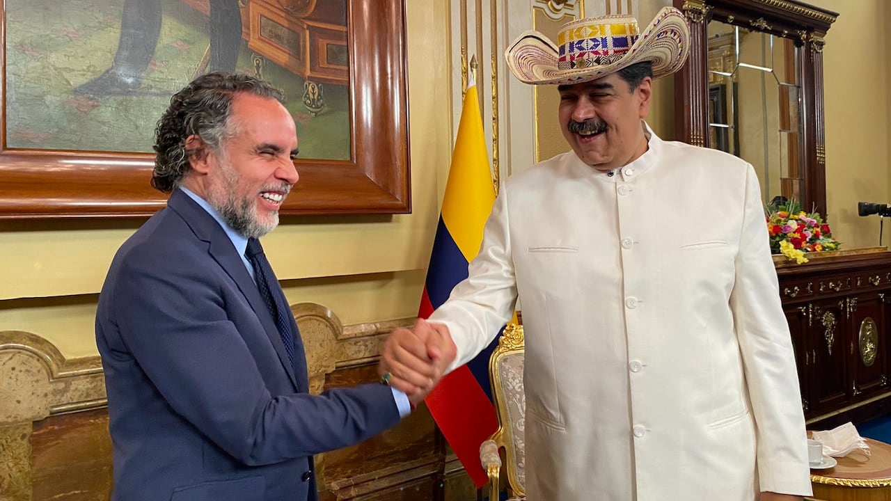 Armando Benedetti y Nicolás Maduro durante su reunión esta semana en Caracas.