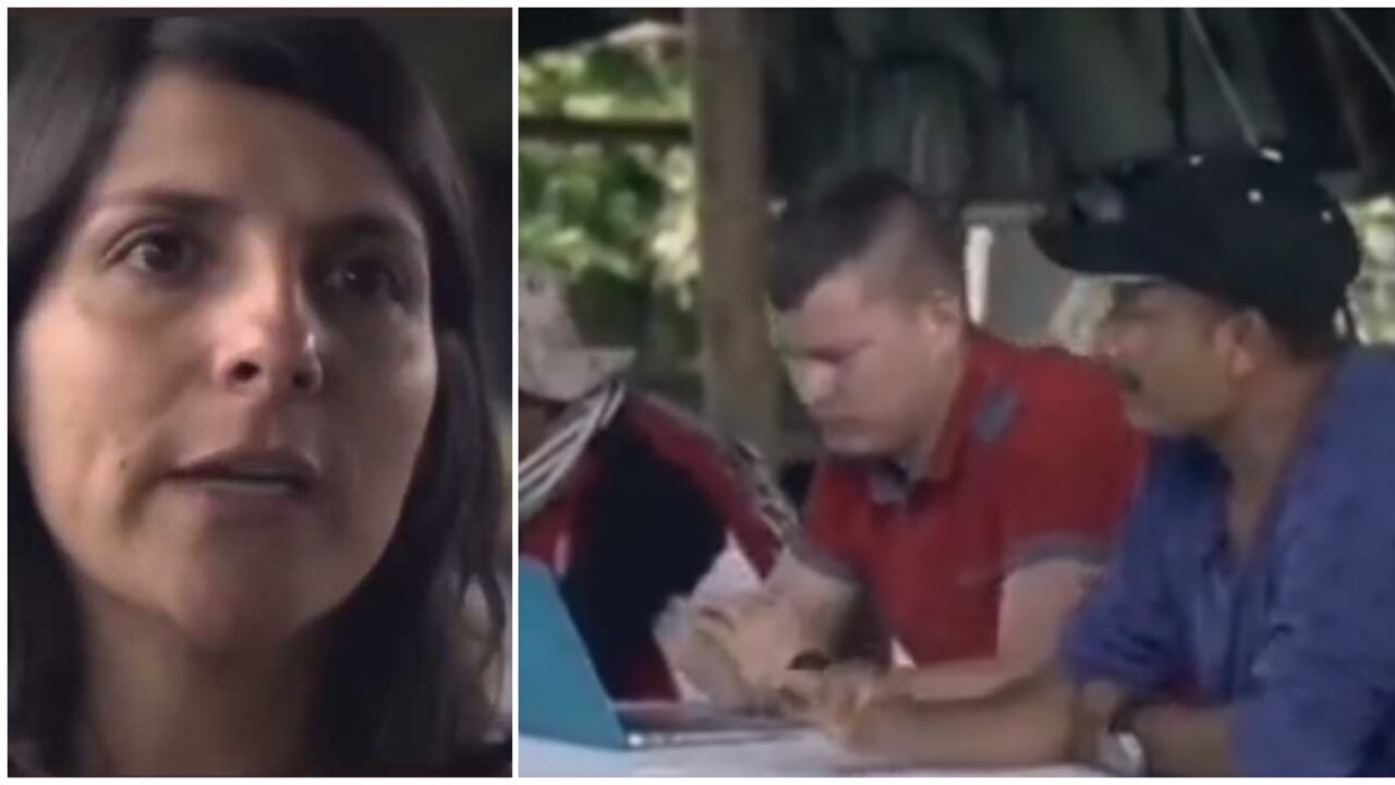 Irene Vélez en un campamento guerrillero