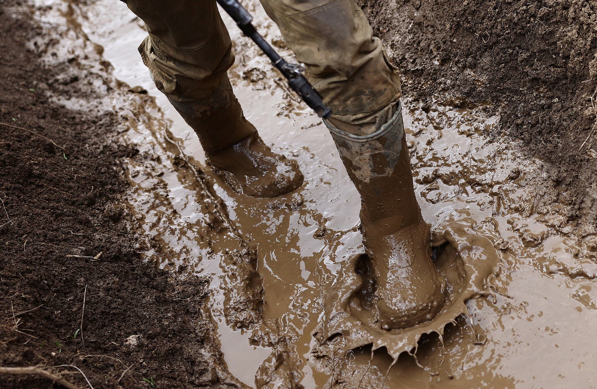 En imágenes : La lucha en las trincheras en el frente de Ucrania
