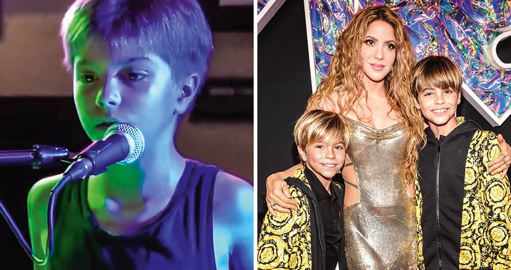 Shakira y sus hijos.