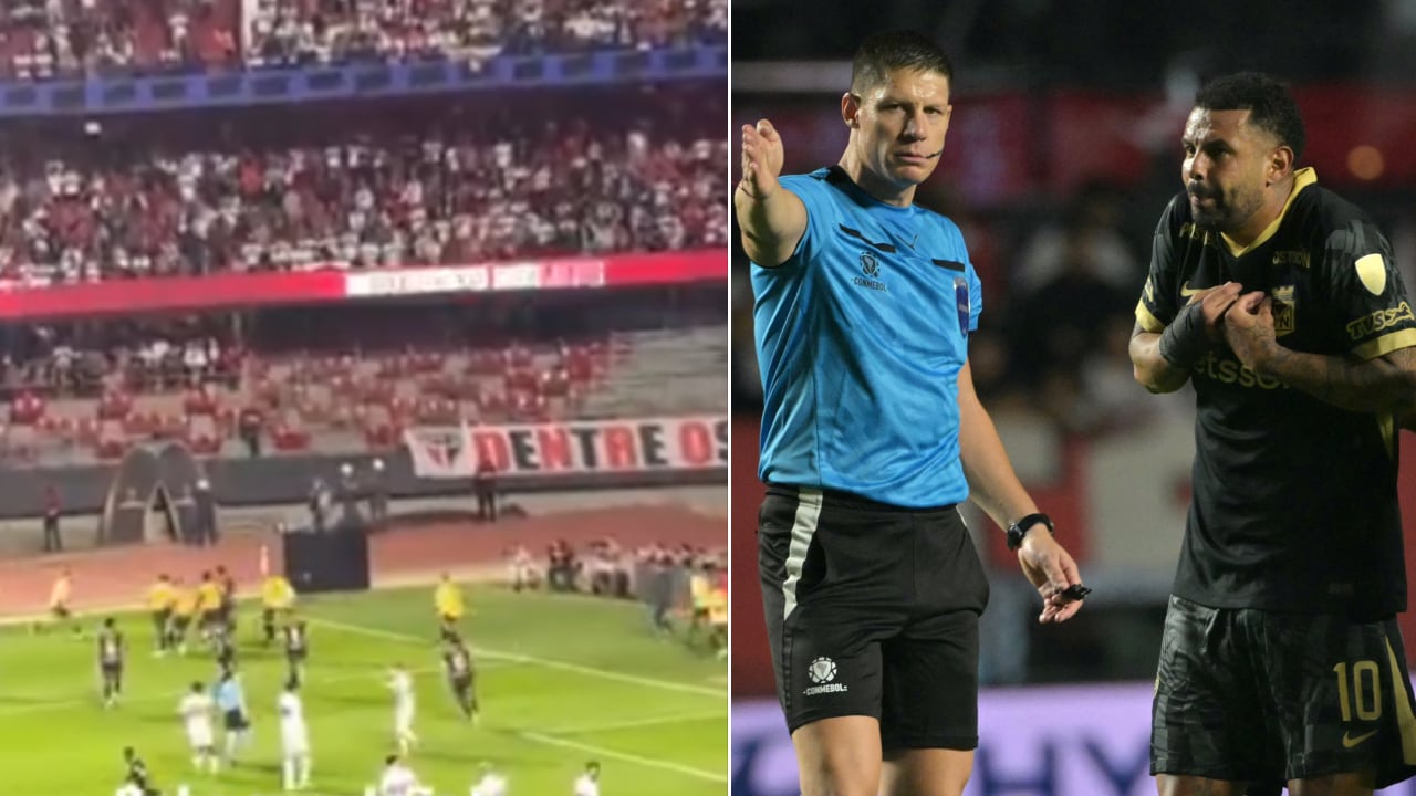 Edwin Cardona vio la tarjeta roja justo después del penal convertido por Alfredo Morelos