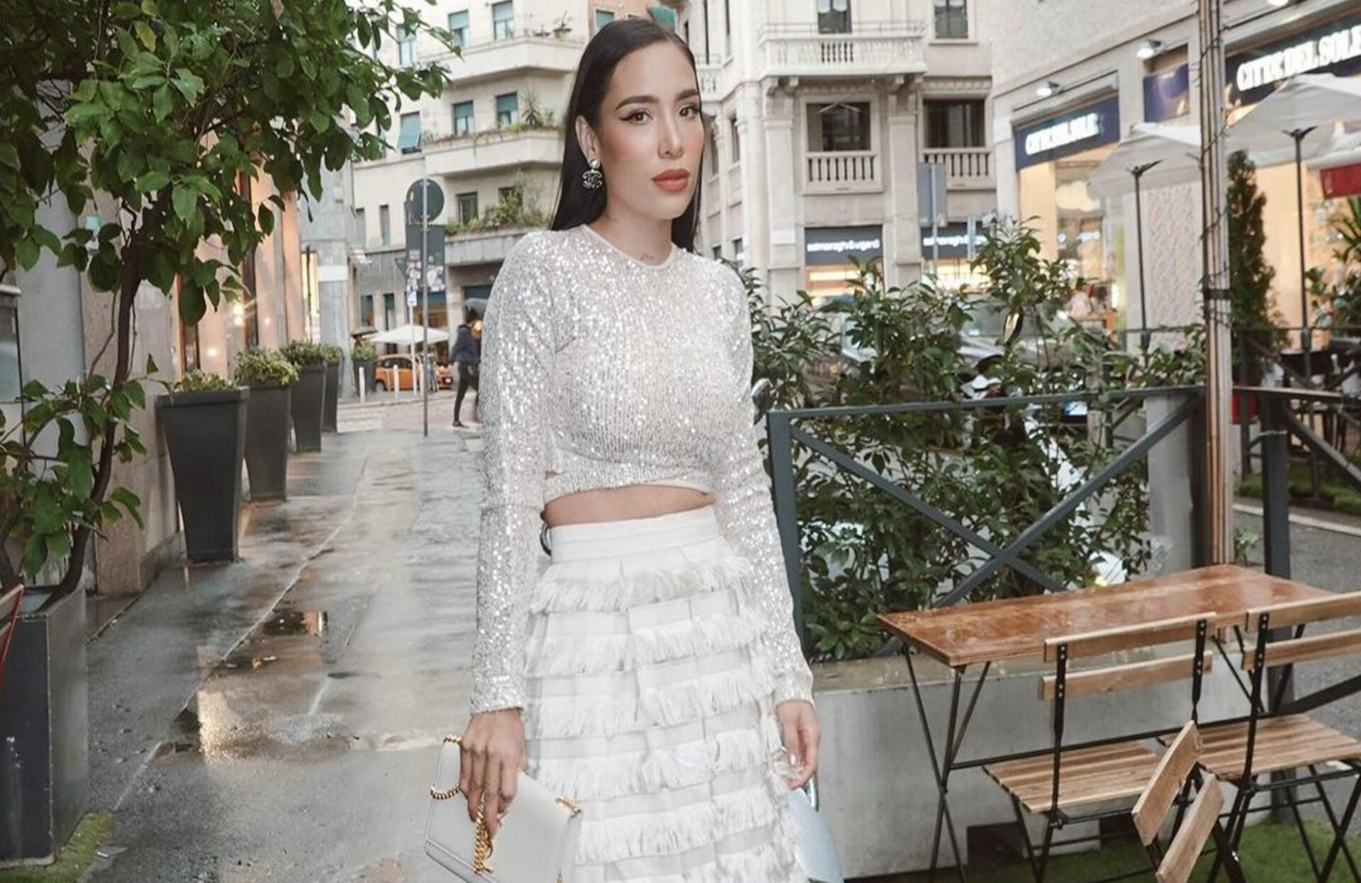 Luisa estuvo a la altura de una de las semanas de la moda más importantes del mundo con diseños de diseñadores colombianos. Foto: Instagram @luisafernandaw.