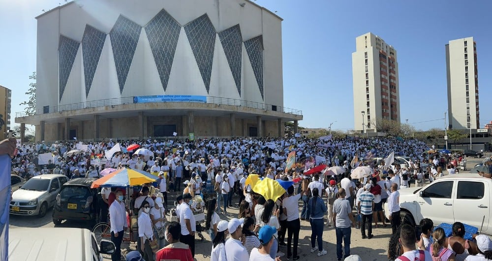 Plantón Barranquilla contra el aborto.