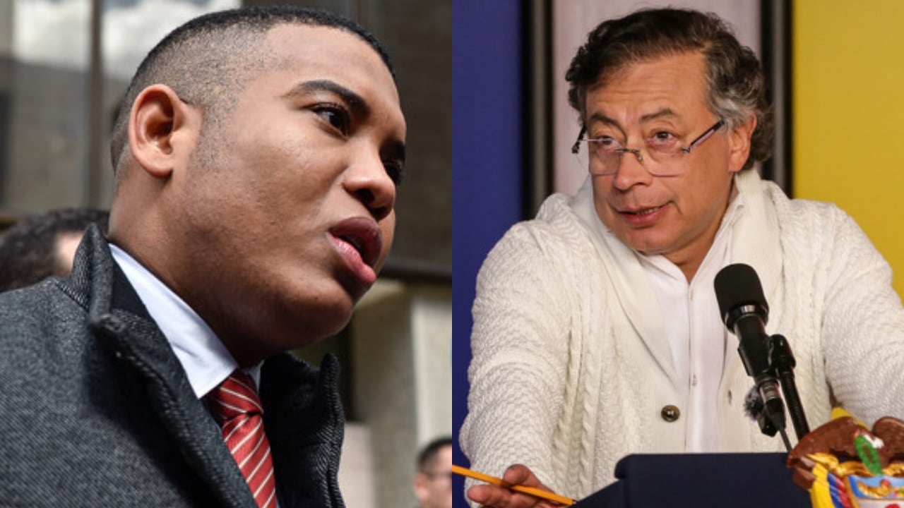 El congresista Miguel Polo Polo y el presidente Gustavo Petro.