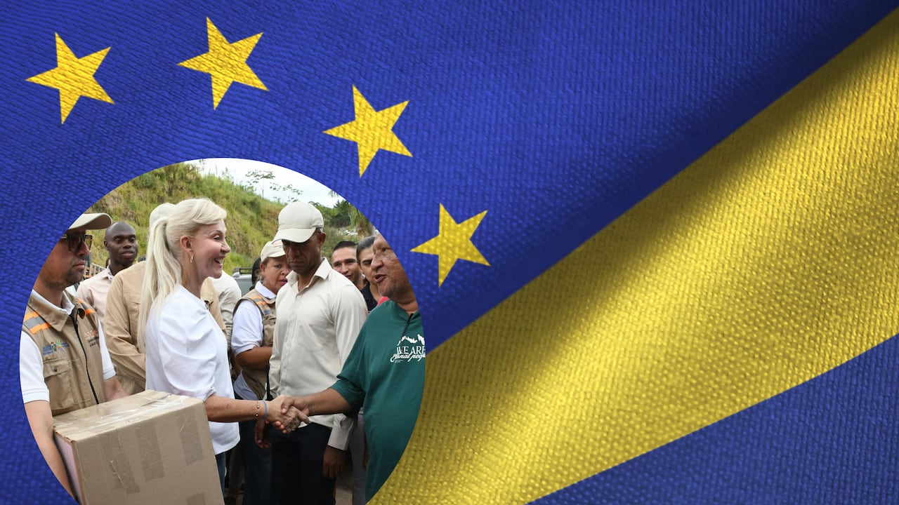 Dilian Francisca Toro, gobernadora del Valle, se reúne con la Unión Europea en busca de ayudas tras el terremoto.