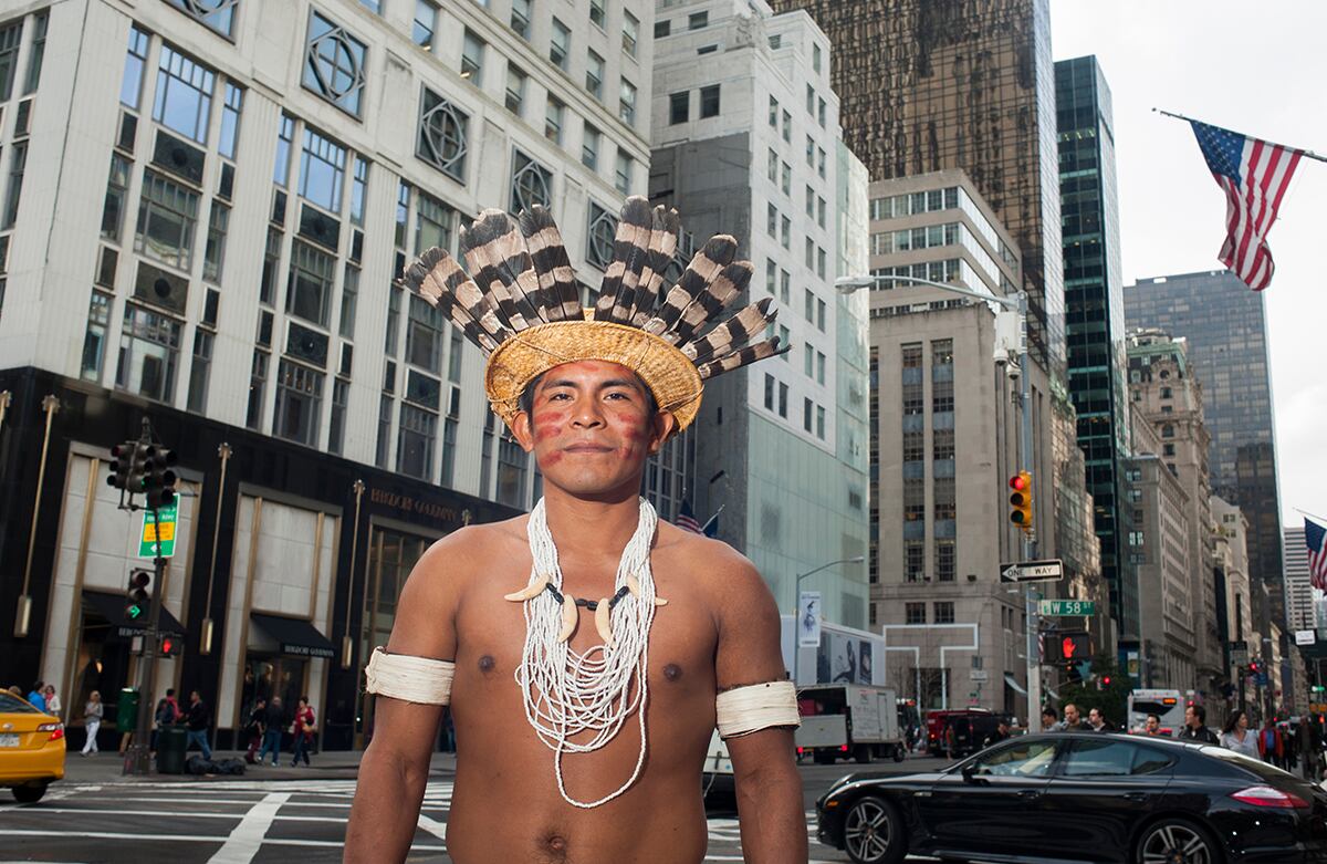 Así surgió la foto titulada ‘Un guardián en Manattan’. (Foto: Romina Hendlin)