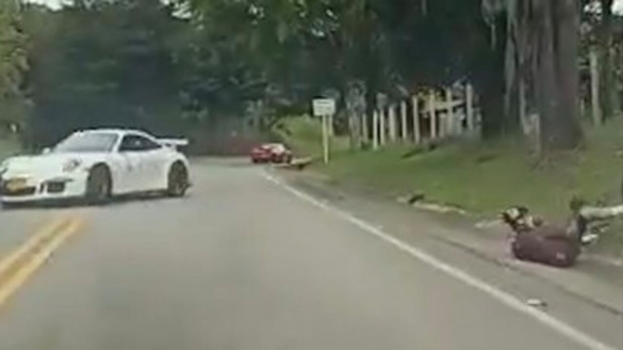 Accidente de Porsche y ciclista en Santander