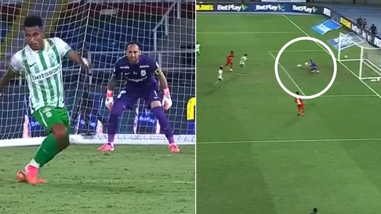 David Ospina en el tercer gol de América vs. Atlético Nacional.