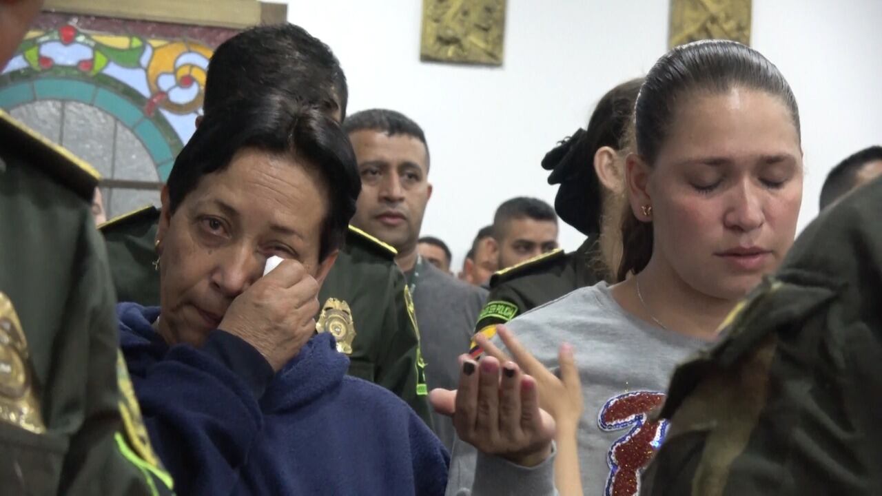 Despedida de la patrullera de la Policía asesinada en Yarumal, Antioquia.