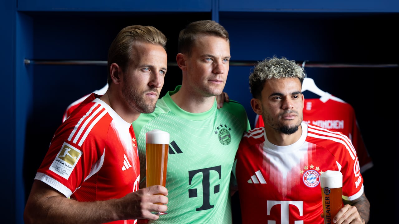 Harry Kane, Manuel Neuer y Luis Díaz.