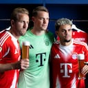 Harry Kane, Manuel Neuer y Luis Díaz.