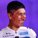 Nairo Quintana en la presentación con Movistar para el 2025