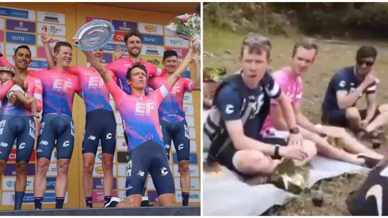 Algunos de los momentos vividos por Rigo durante la carrera.