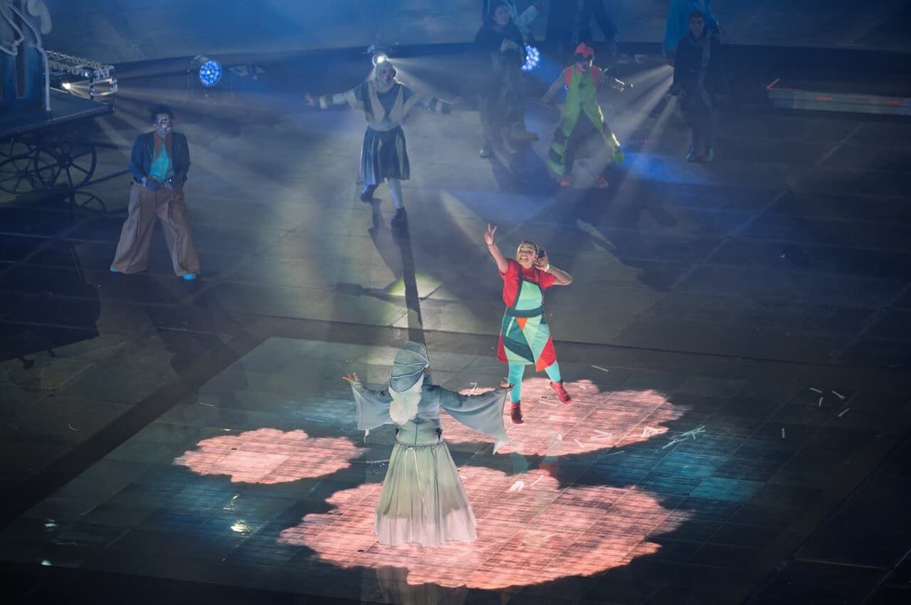 Plaza Cultural La Santamaría en Bogotá durante Navidad