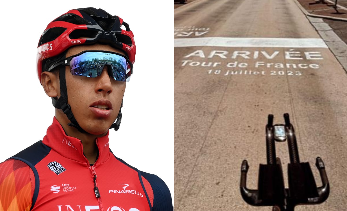 Egan Bernal entrenó sobre un tramo del recorrido del próximo Tour de Francia.