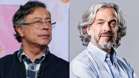 Gustavo Petro y Juan Daniel Oviedo.