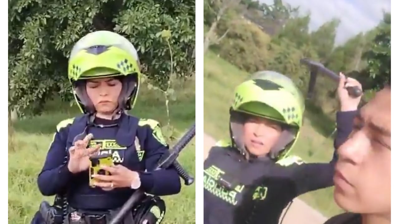Investigación a patrullera de la Policía que golpeó en el rostro a joven.