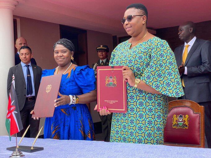 La vicepresidenta de Colombia, Francia Márquez, y el vicepresidente de Kenia, Righati Gachagua firmaron importantes acuerdos.