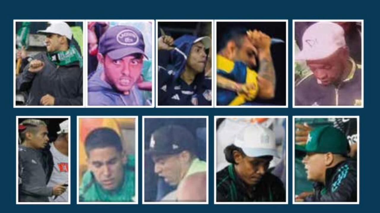 La Alcadia de Medellín reveló a los rostros de 10 de los sujetos buscados por desmanes en estadio Atanasio Girardot.